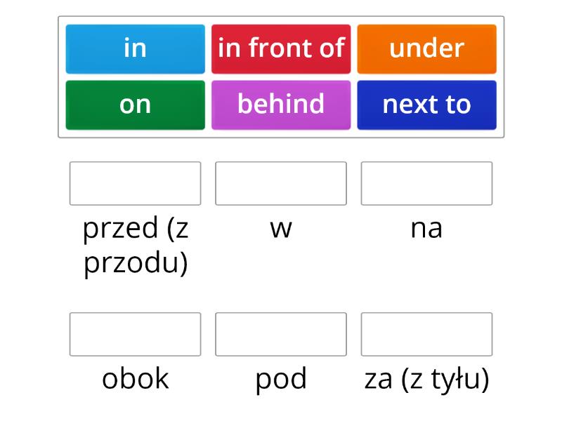 Prepositions Of Place Une Las Parejas