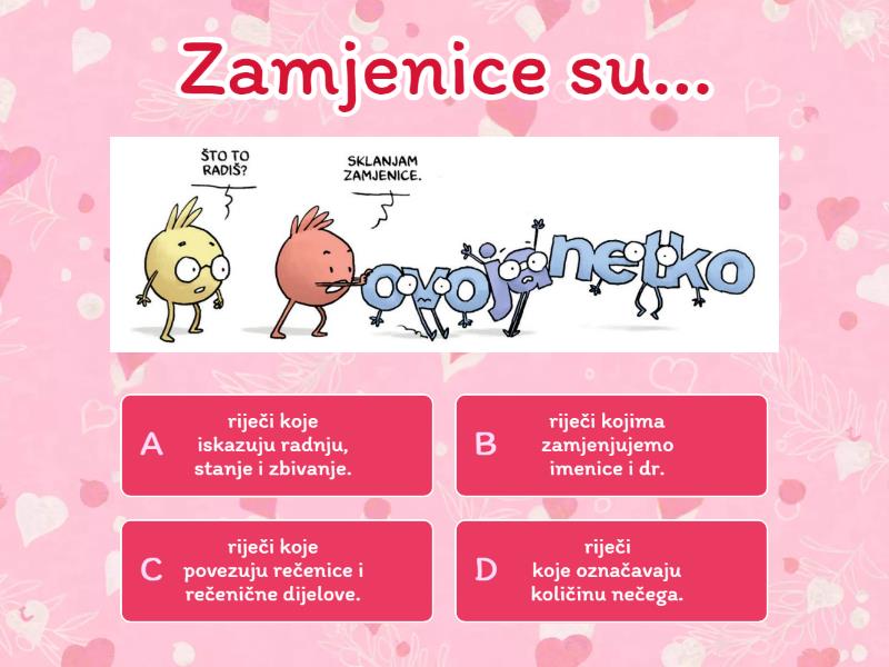 Zamjenice Kviz