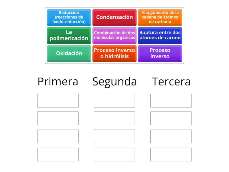 Transformaciones químicas que sufren las sustancias orgánicas en la