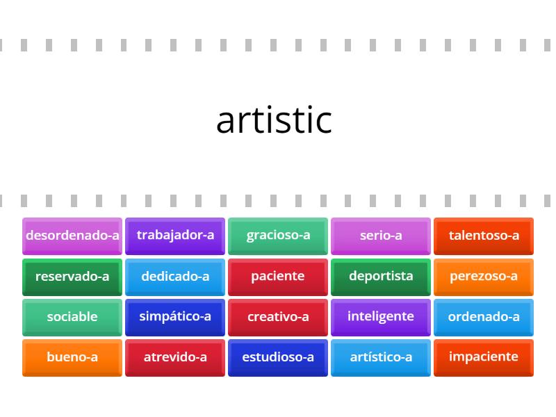 Vocabulario De Las Descripciones Find The Match