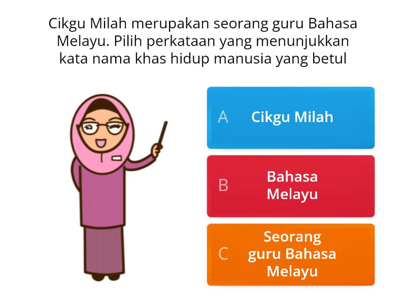 KUIZ KATA NAMA KHAS TINGKATAN 1 Quiz