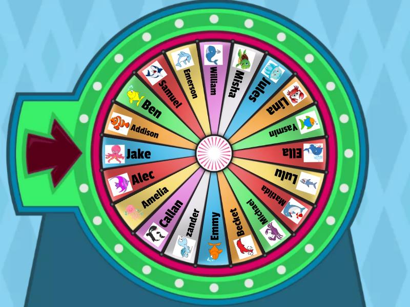 Les Animaux Aquatiques Spin The Wheel