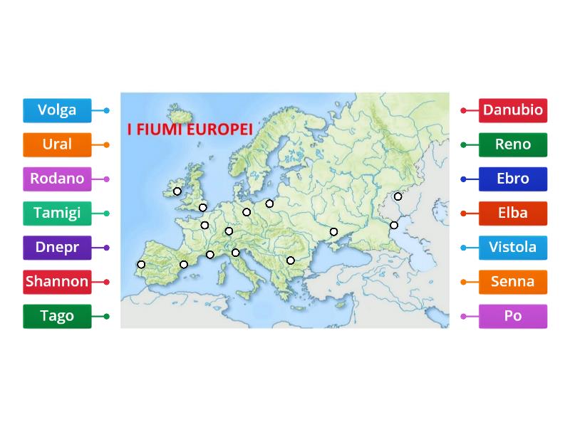 D P Fiumi Europei 01 Labelled Diagram