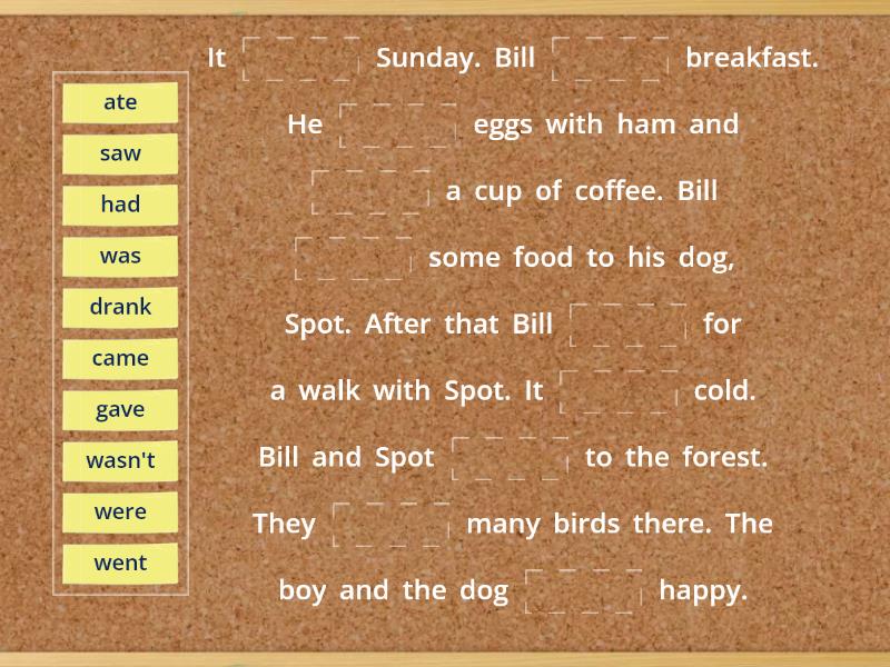 Irregular Verbs Palabra Perdida