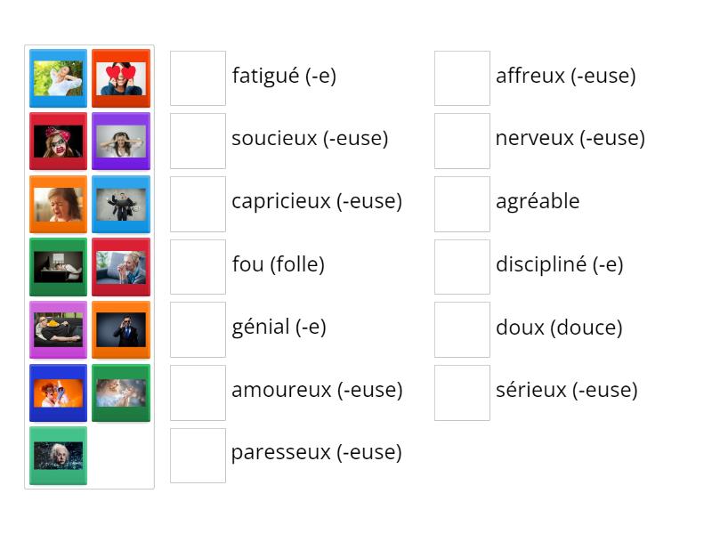 Les Adjectifs Match Up