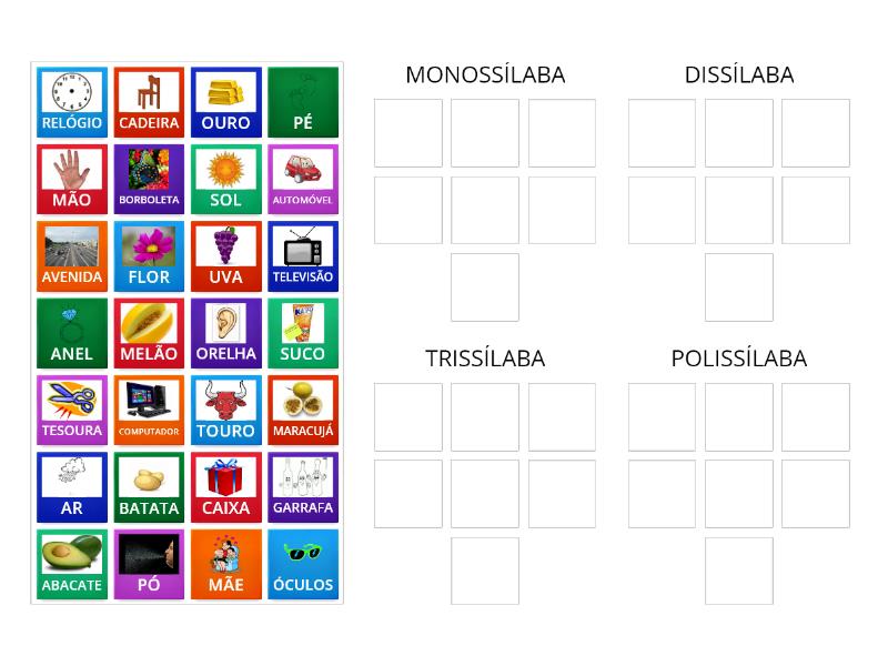 Classifica O Das Palavras Conforme A Quantidade De S Labas Group Sort