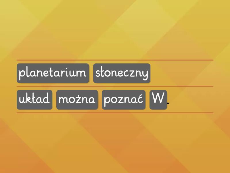 U Zdania Z Rozsypanki Wyrazowej Unjumble