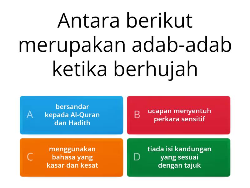 Adab Berhujah Tahun Ibnu Sina Kuiz