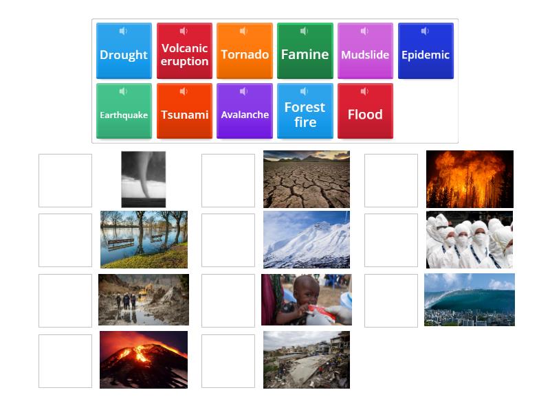 Natural Disasters Matching Match Up