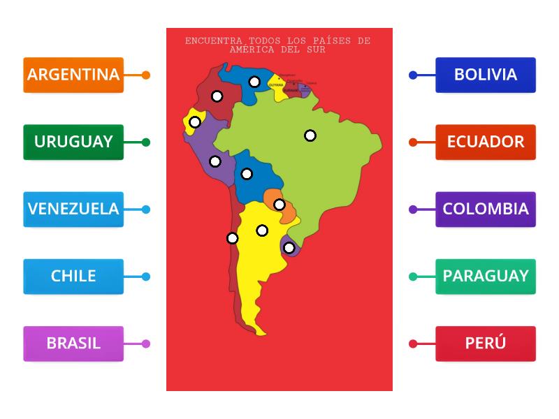 Pa Ses De Am Rica Del Sur Labelled Diagram