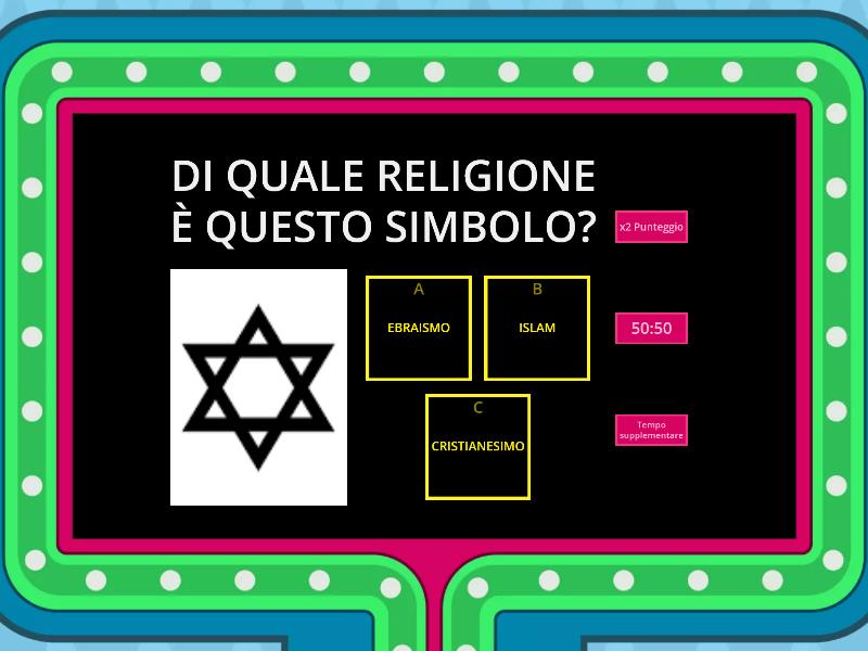 Le Tre Religioni Monoteiste Telequiz Gameshow Quiz