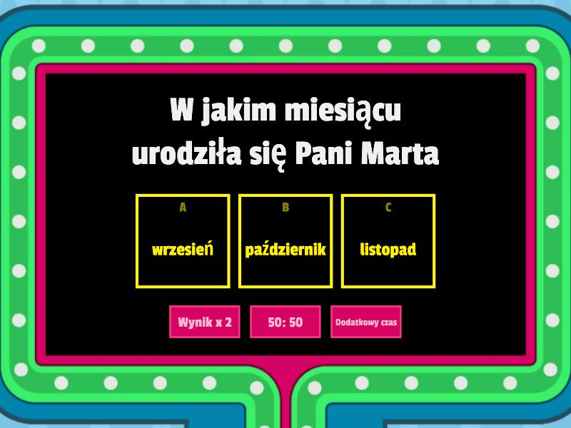 Dzie Nauczyciela Pani Marta I Agnieszka Gameshow Quiz