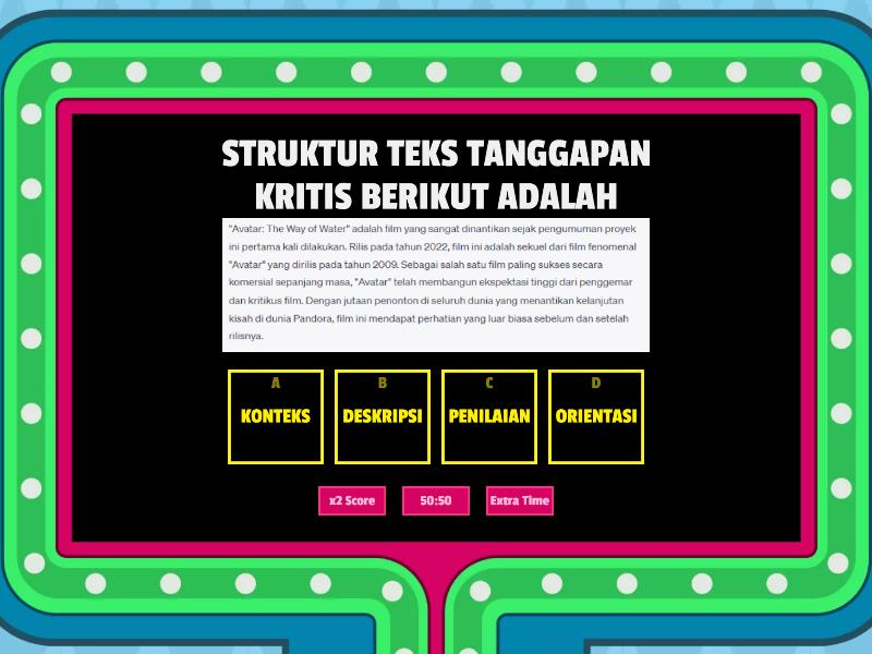 TEKS TANGGAPAN STRUKTUR Gameshow Quiz