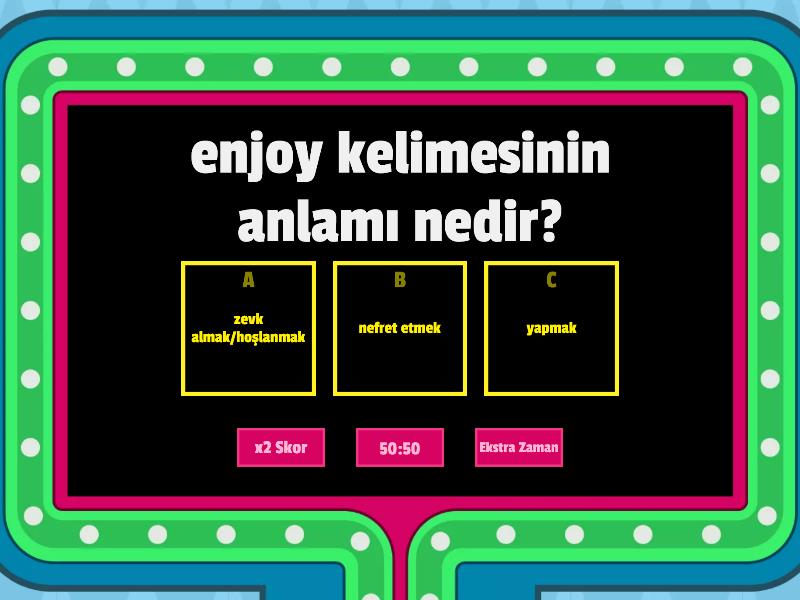 Ingilizce Game Show 5 SINIF Gameshow Testi