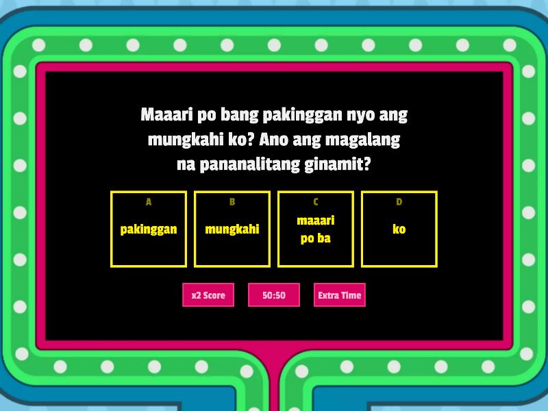 Gamit Ng Magagalang Na Pananalita Concurso De Preguntas