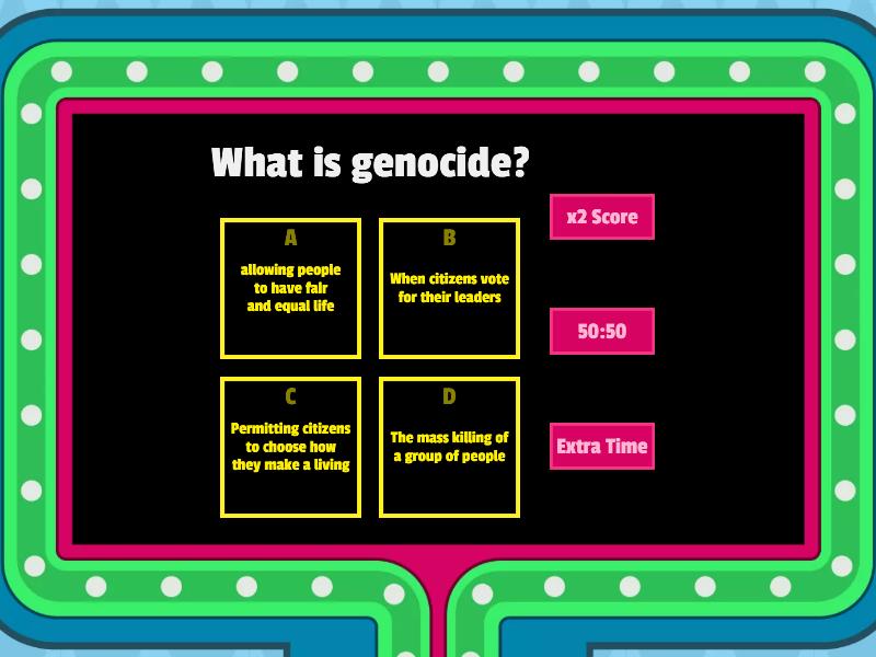 Th Grade Genocide Quiz Gameshow Quiz