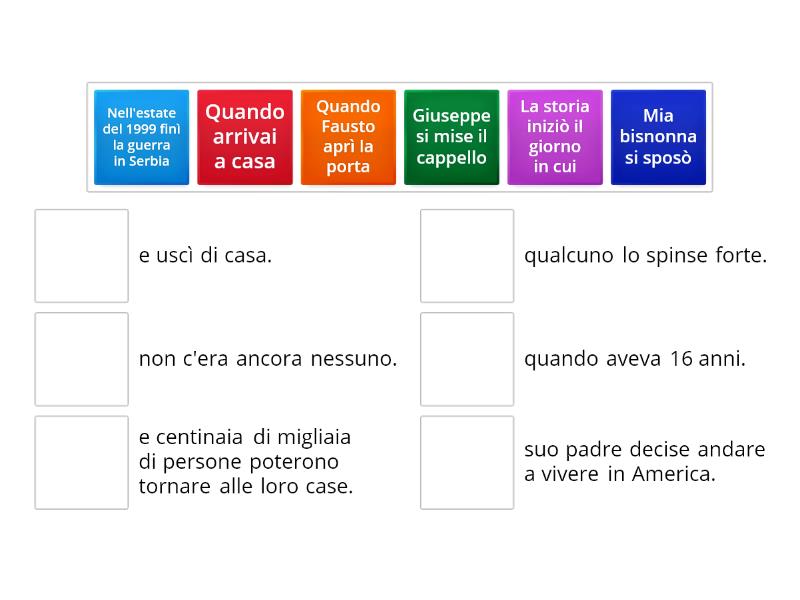 Passato Remoto 1 Match Up