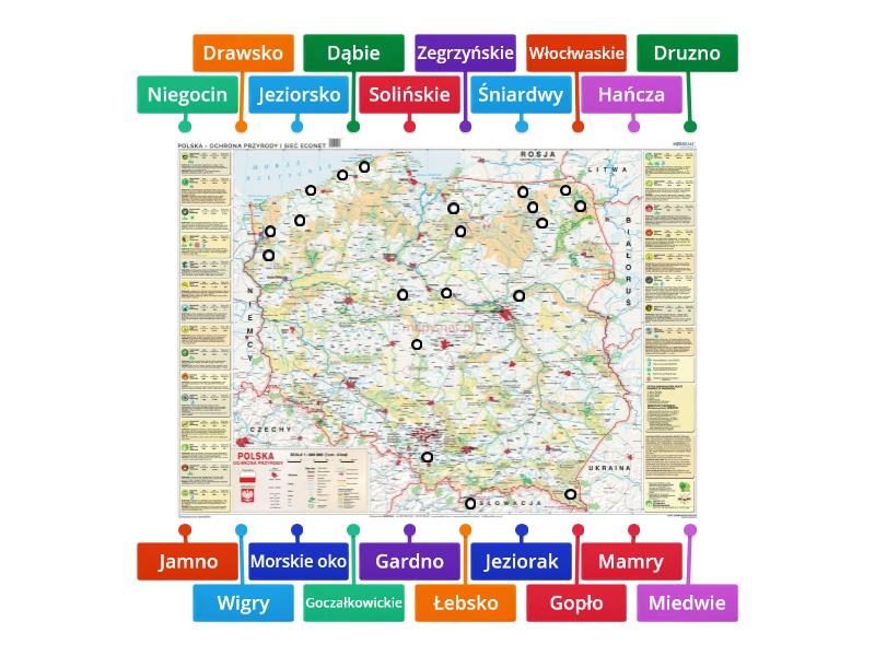 Jeziora W Polsce Rysunek Z Opisami