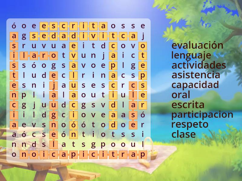 Metodologia De Evaluacion Sopa De Letras