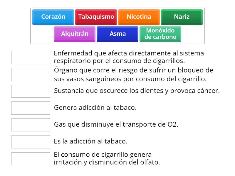 Los Efectos Nocivos Del Cigarrillo Match Up