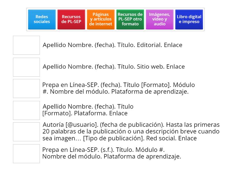 Referencias Del Manual De Prepa En L Nea Sep Basado En El Formato Apa