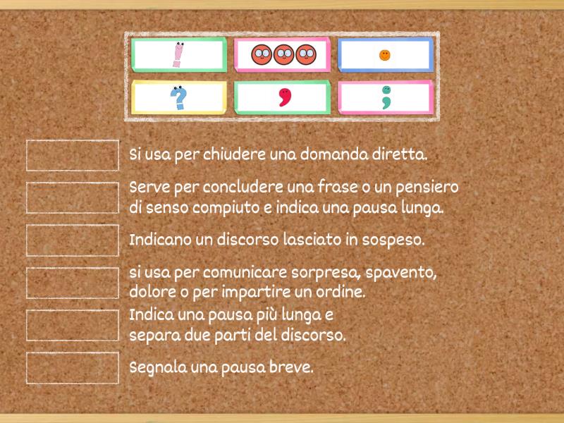 La Punteggiatura Scuola Primaria Match Up