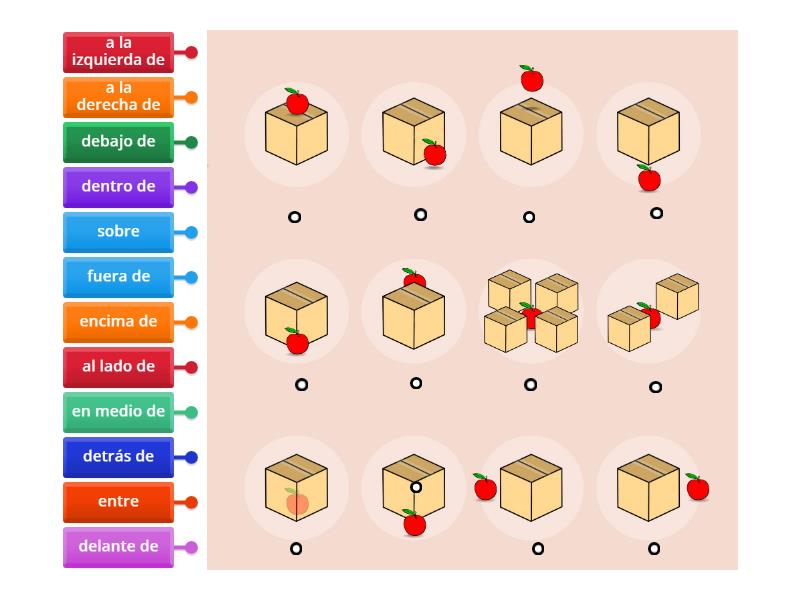 Preposiciones De Lugar Labelled Diagram