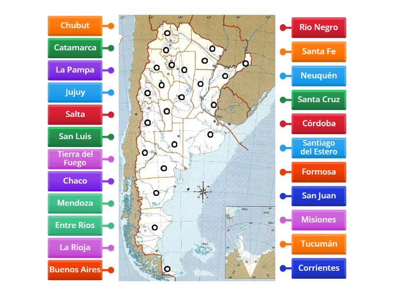 Provincias Argentinas Diagrama Con Etiquetas