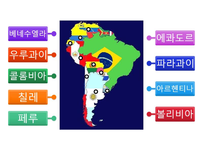 Los Paises De Sudamerica Labelled Diagram