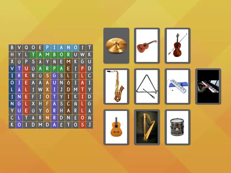 Sopa De Los Instrumentos Musicales Wordsearch