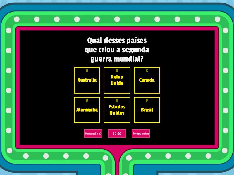 Segunda Guerra Gameshow Quiz