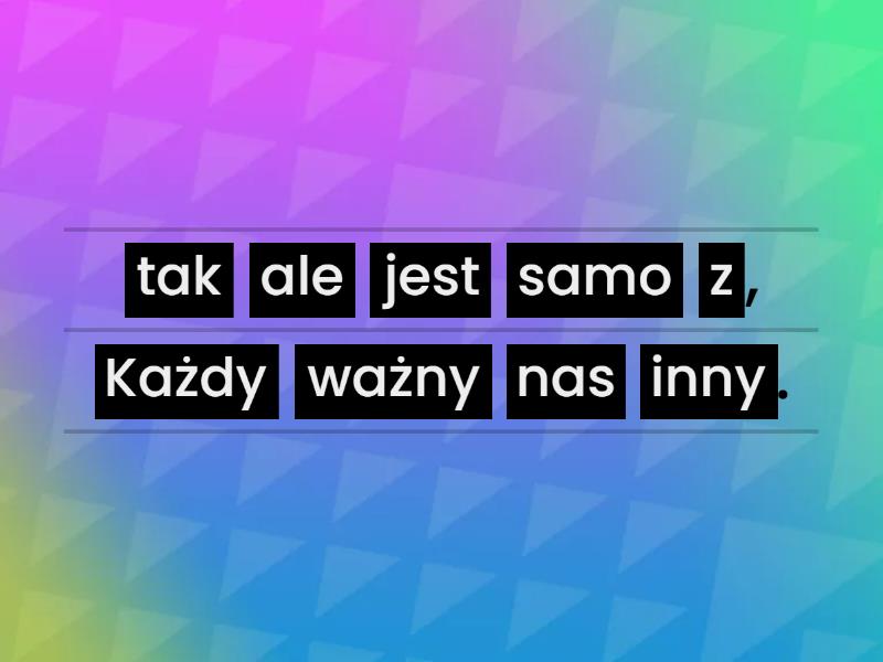 Rozsypanka Wyrazowa Unjumble