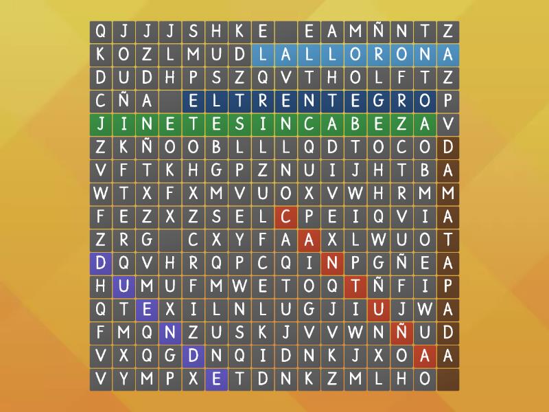 LEYENDAS DE ECUADOR Wordsearch