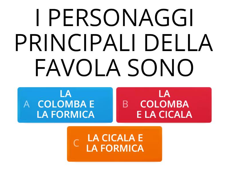 LA COLOMBA E LA FORMICA Quiz