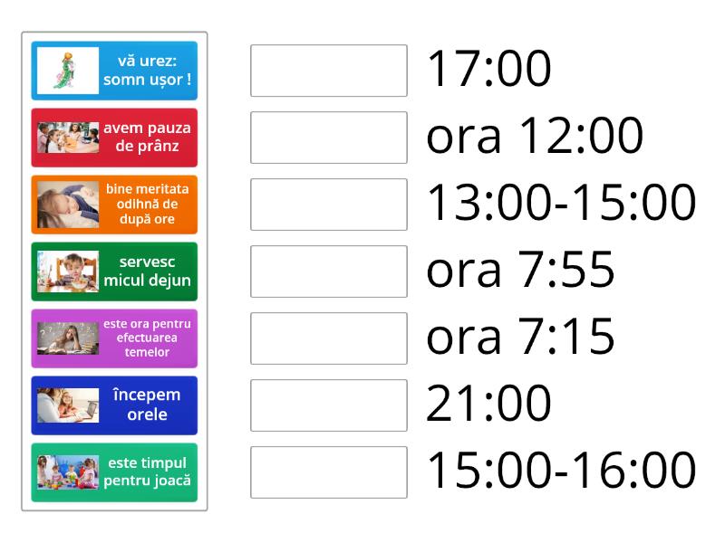 Programul Zilnic Al Elevului Match Up