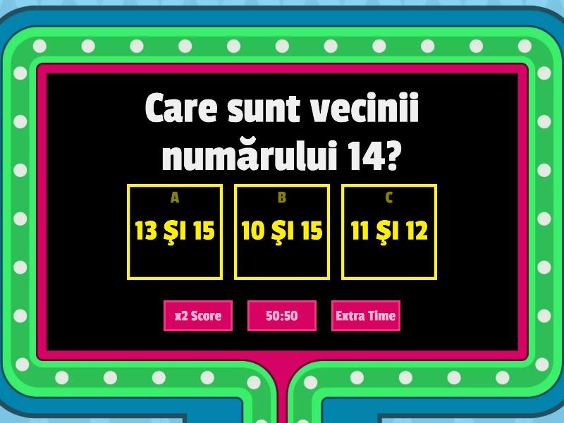 Numerele naturale în concentrul 0 20 Gameshow quiz