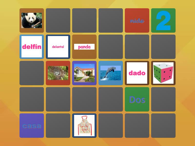 Palabras Con Fotos Juego De Memoria Matching Pairs