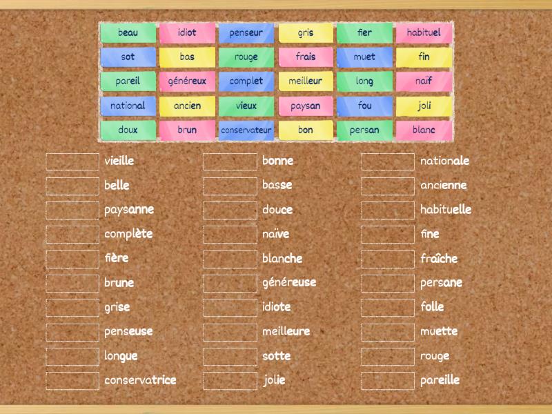 L Accord Des Adjectifs Nouvelle Vague Une Las Parejas