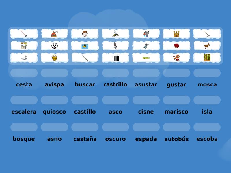 sílabas inversas as es is os us Une las parejas