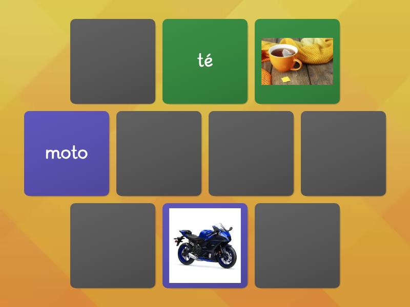 Memorice Palabras Con T Matching Pairs