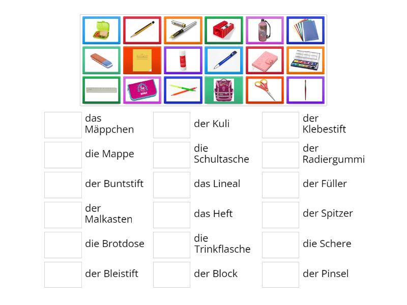 Schulsachen A Match Up