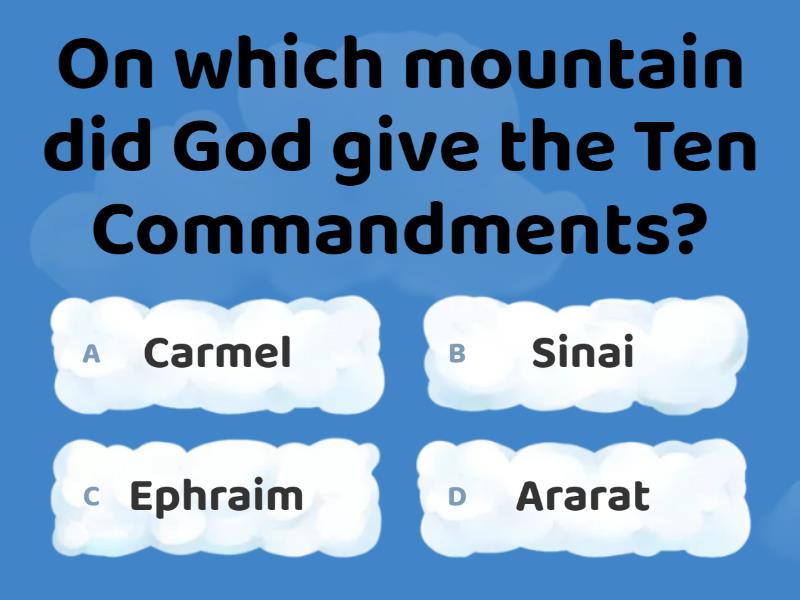 Ten Commandments Quiz