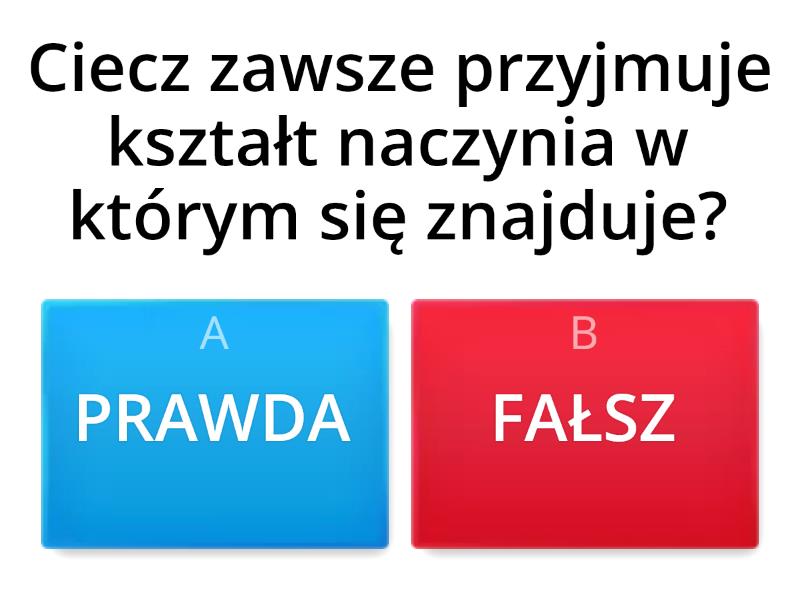 KLASA 4 Substancje wokół nas Test