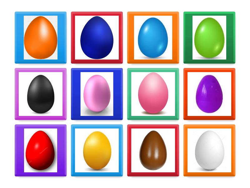 Colores Huevos De Pascua Fichas Giratorias