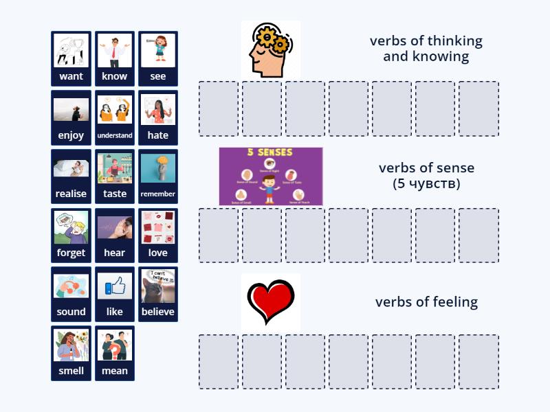 Sort Out The Stative Verbs A Group Sort