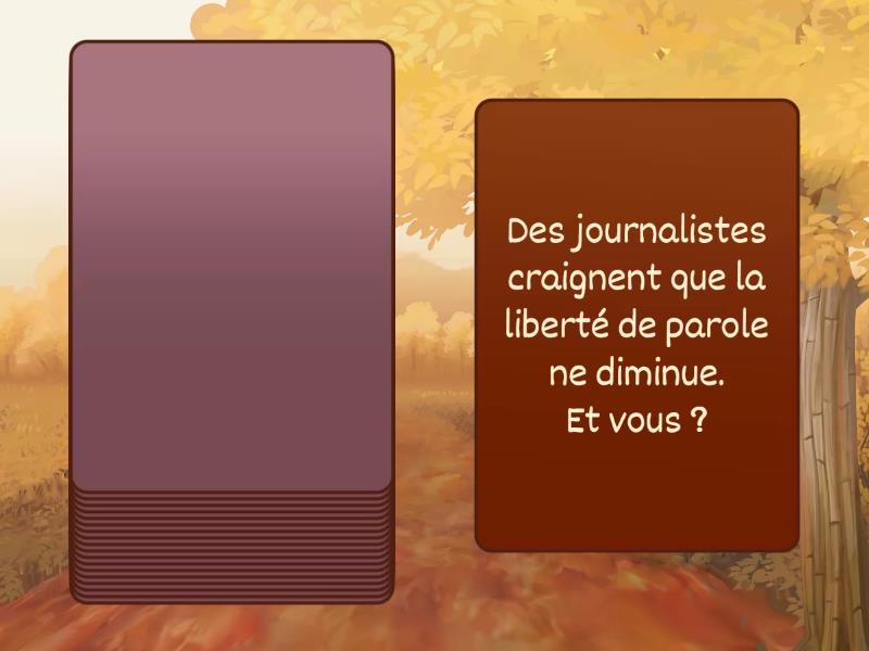 Questions Pour Pratiquer Le Subjonctif Speaking Cards