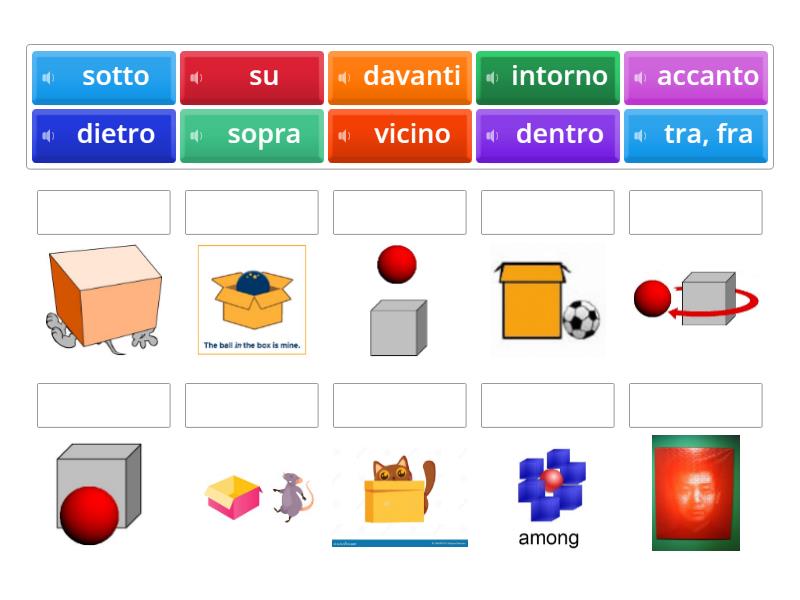 Preposizioni Di Localizzazione Match Up