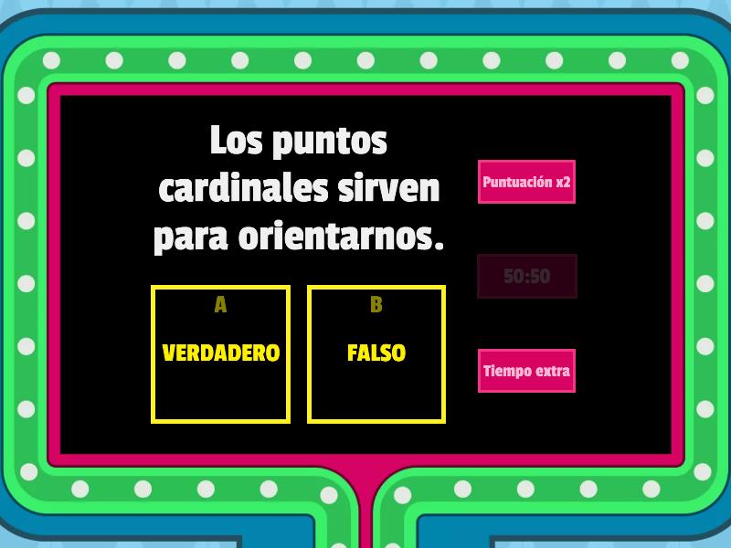 Los Puntos Cardinales 2 Gameshow Quiz