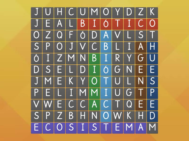 Crucigrama Ecolog A Wordsearch