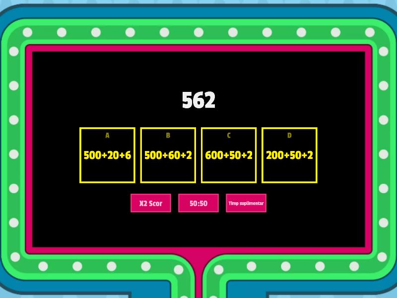 Descompunerea Numerelor Naturale Formate Din SZU Gameshow Quiz